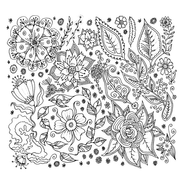 手绘花卉元素的设计