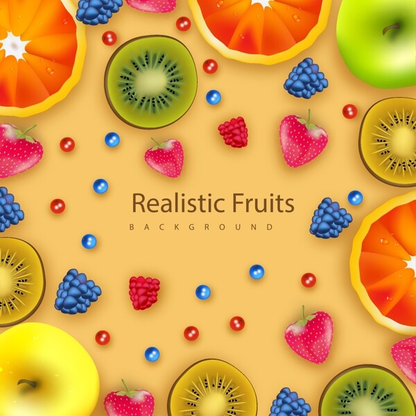 写实美味的水果插图