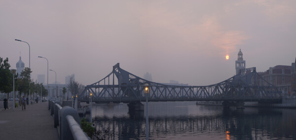 天津的早晨图片