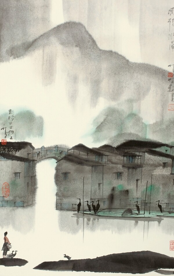 中式山水风景画
