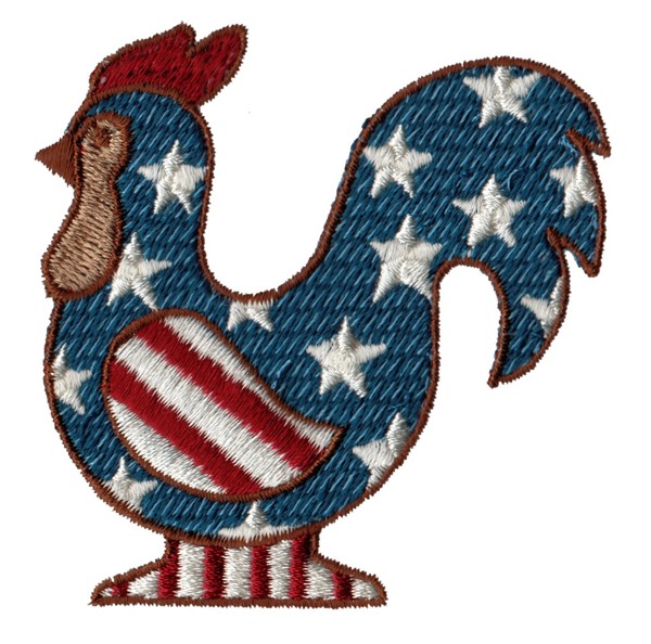 绣花动物鸡色彩美国免费素材