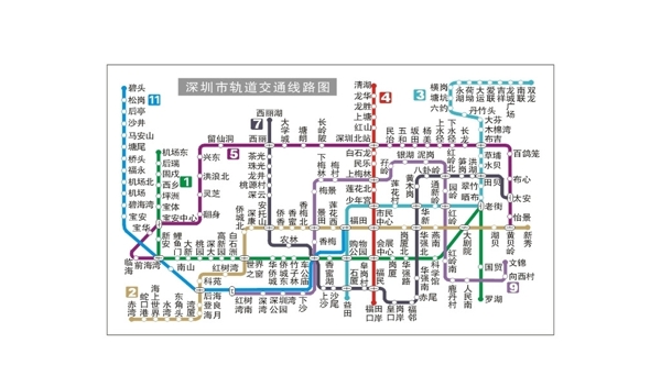 深圳2016最新地铁线路图