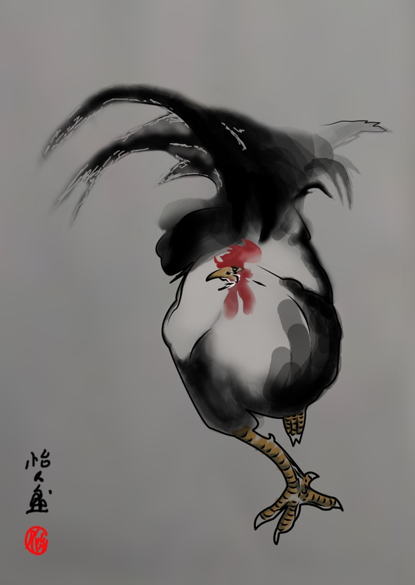 中国画之鸡图片
