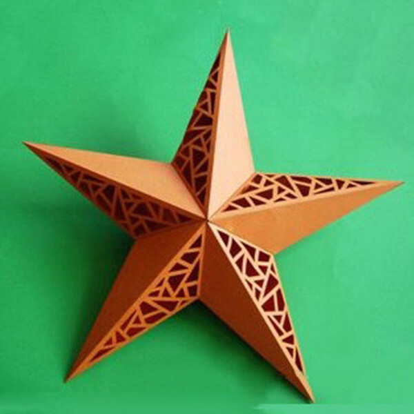 立体五角星结构图图片
