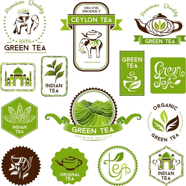 清新绿茶商标
