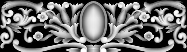 欧式花纹灰度图图片