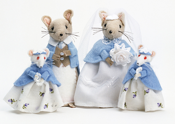 老鼠玩偶老鼠婚礼图片