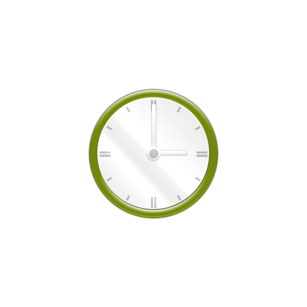 绿色悬挂时钟icon图标