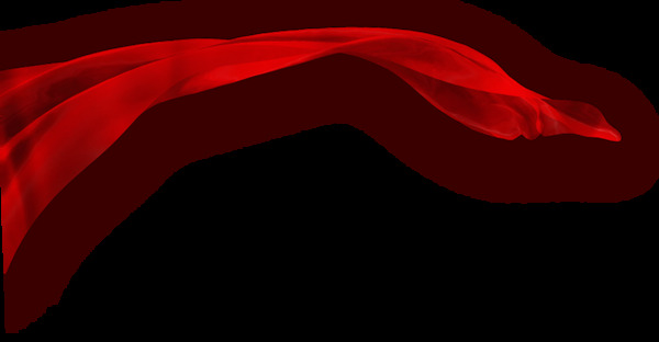中国风红色丝带漂浮图PNG元素