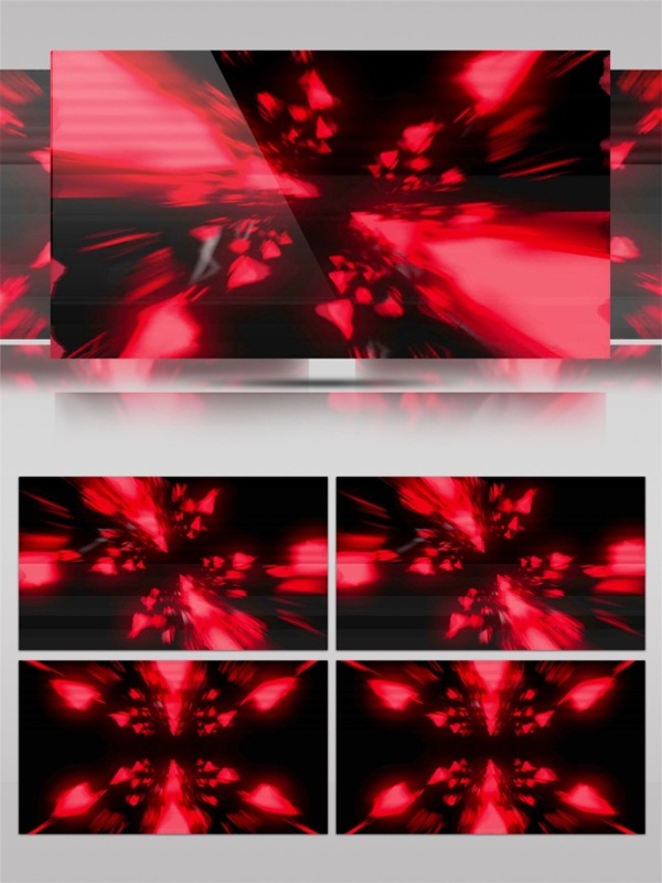 红色三角激光高清视频素材