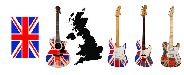 英国国旗吉他图片