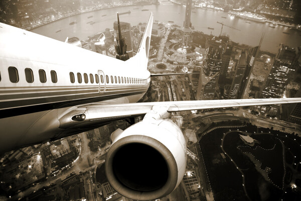 飞机素材城市