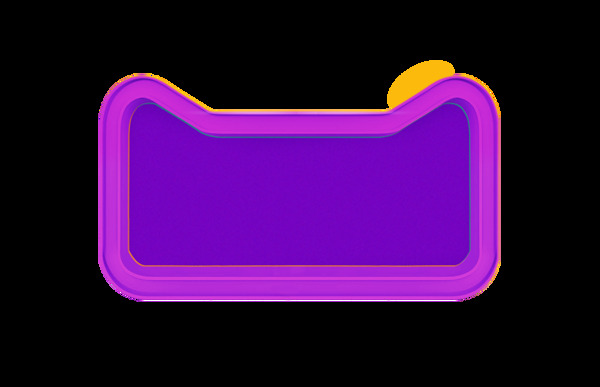手绘紫色边框元素