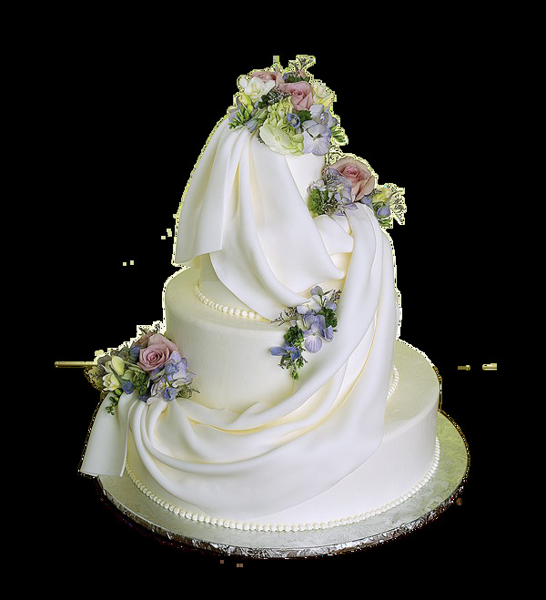 白色双层婚庆蛋糕素材