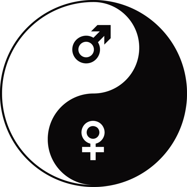 阴阳太极男女logo标志