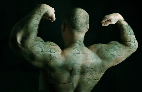 绿色纹理肌肉MAN