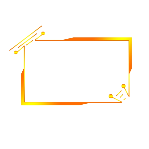 橙黄色渐变纹理边框科技感简约可商用