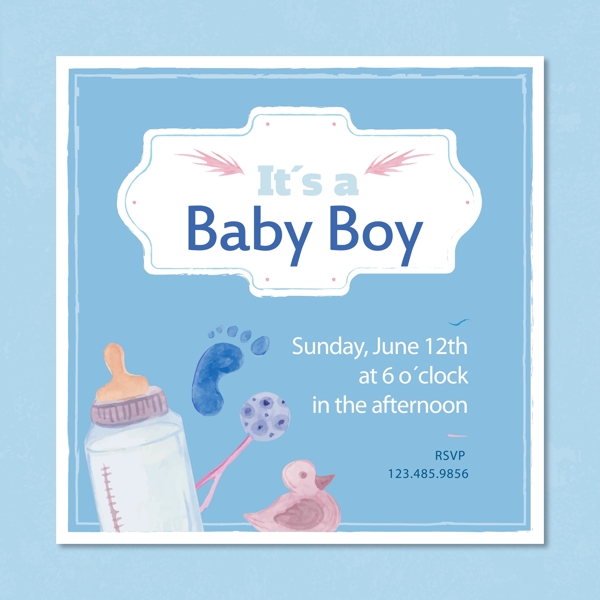 蓝色母婴店儿童宝宝海报