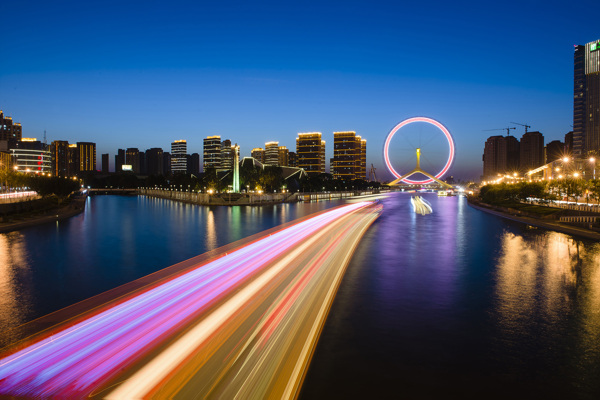 天津海河夜景