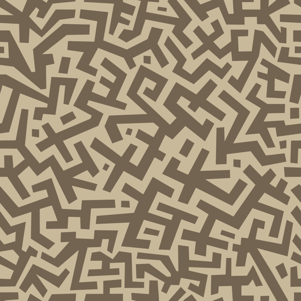 褐色迷宫式图案