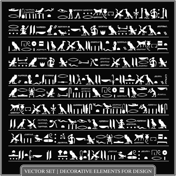 古老埃及图案矢量素材3