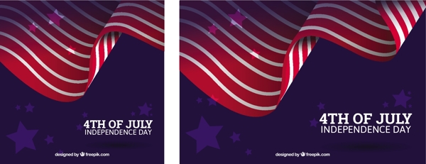 七月的第四背景与抽象的美国国旗