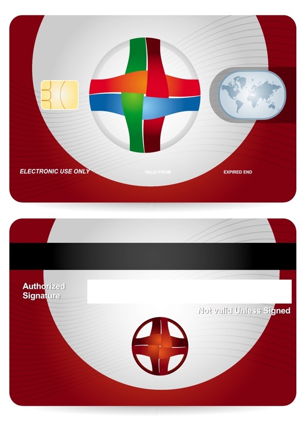 创造性的信用卡设计矢量图03
