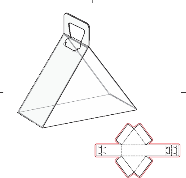 三角挂盒包装盒效果图