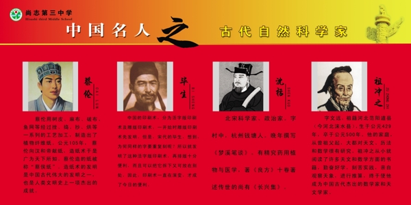 中国名人之古代自然科学家图片