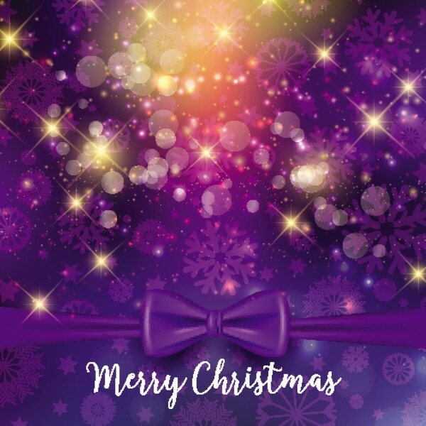 圣诞背景紫色丝带