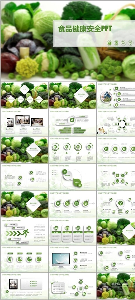 绿色食品健康安全PPT模板