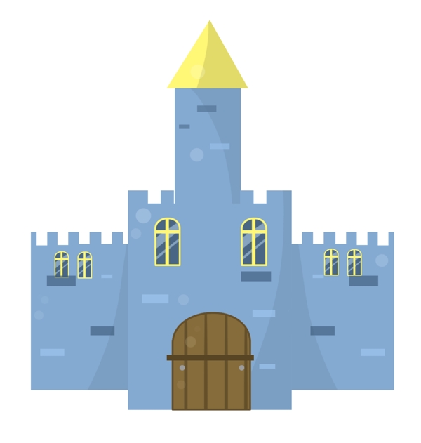 一座城堡建筑物插画