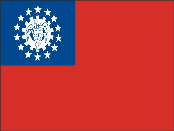 矢量缅甸国旗