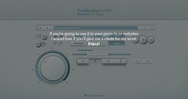 淡淡的蓝色的用户界面工具包