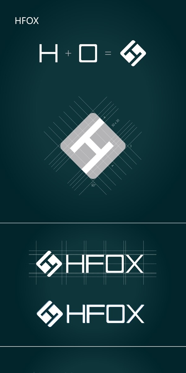 网络科技含HFOX字母的LOGO素材