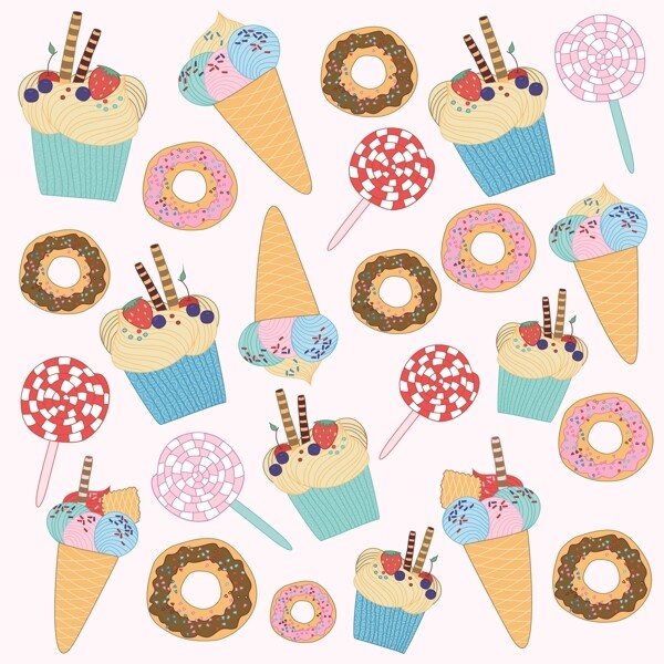 冰淇淋图案设计