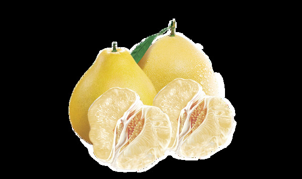 黄色柚子png元素