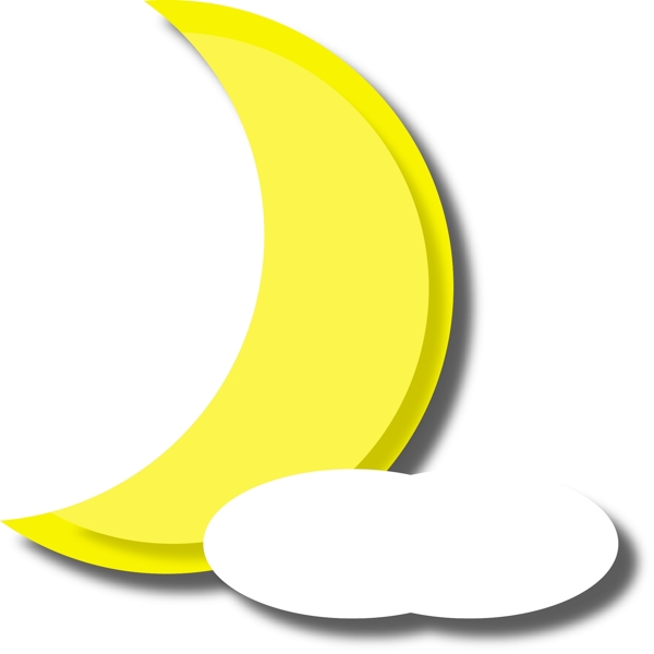 黄色简约中秋节月亮元素设计