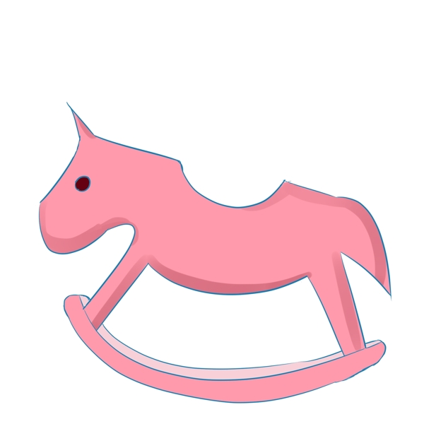粉色木马摇椅插图