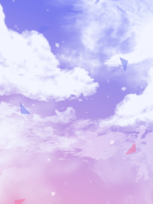 手绘原创天空插画广告背景psd