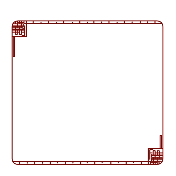方形中国结传统边框