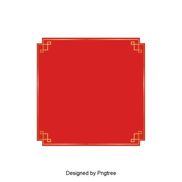 红色传统文本框边界