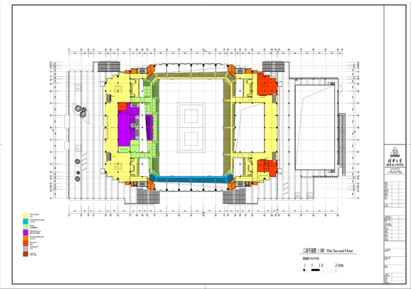 北京科技大学体育馆二层平面图图片