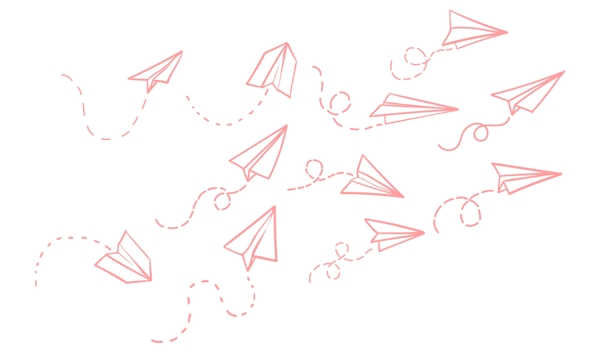 纸飞机卡通装饰图案