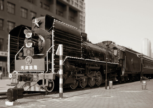 老式蒸汽机车怀旧情调图片