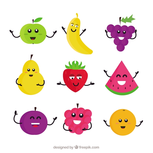 各种快乐水果人物表情图标