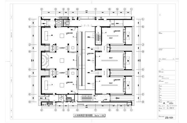 CAD艺术馆展厅平面布置图