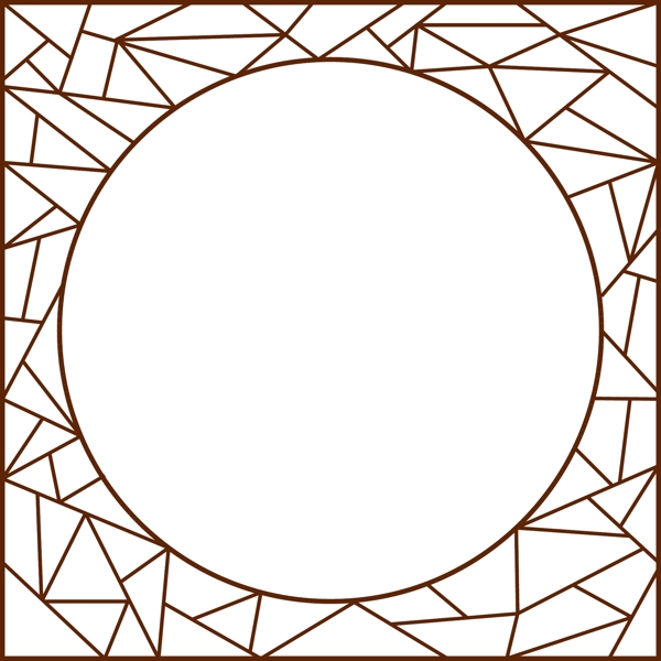 棕色中式风格矢量边框元素下载