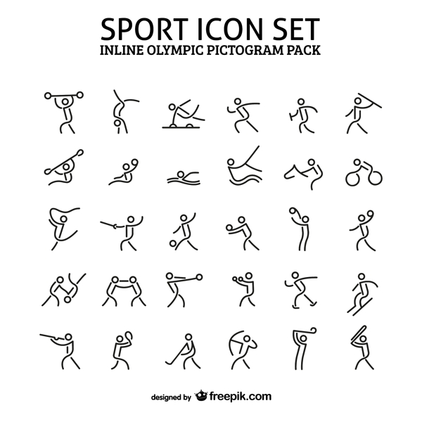 30款体育运动图标设计矢量素材