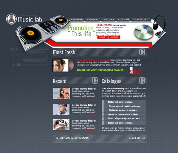 音乐乐器类网页设计